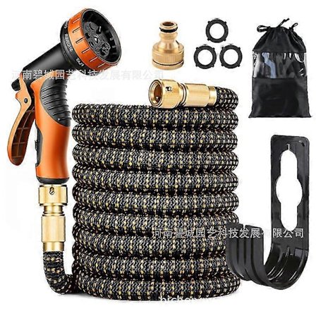 Pocket Hose Copper Bullet Ekspanderende Hageslange Mønster Tommelspray 25 Ft Patentert Blyfri Ultralett Solid Kobber