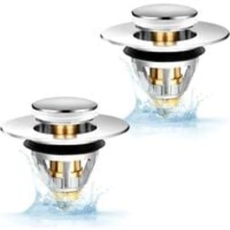 2 kpl Allas Tulppa - Universaali Pop Up Tulppa Automaattinen Allas