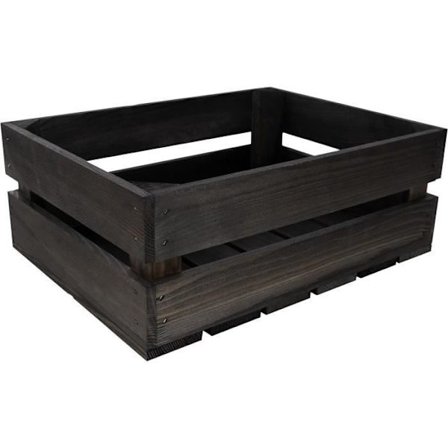 Trækasse - CREATIVE DECO - Sort - Vintage - 40 x 30 x 15 cm