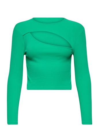 Onllurri Life 7/8 Cut Out Top Jrs T-shirts & Tops Long-sleeved Grønn ONLY