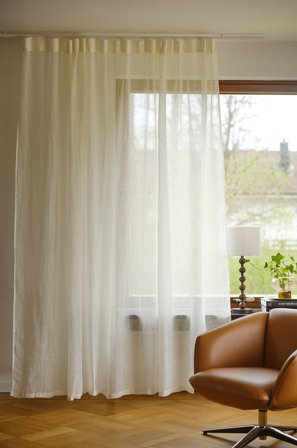 Jotex - Lingardin 1-lengde Ekstra Bred Naturhvit - ELLEN - Kjøp Lingardiner hos Jotex