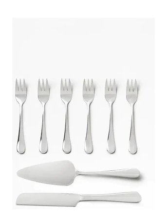 PRINTWORKS The Essentials Cake Tools 8 Pcs Set - Silver - ONE SIZE
