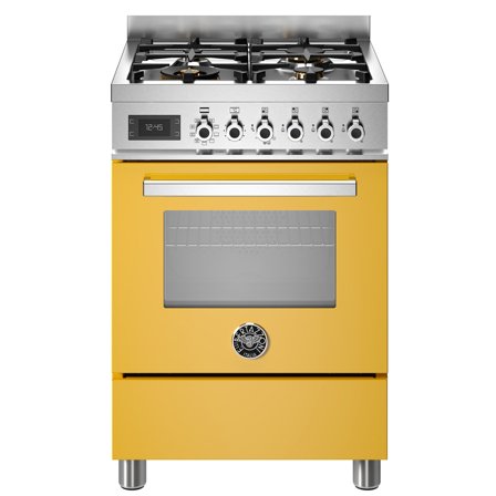 Bertazzoni PRO64L1EGIT Professional gasspis med singelugn, 60 cm, gul | Vitvaror > Spisar > Gasspis | Bagaren och Kocken
