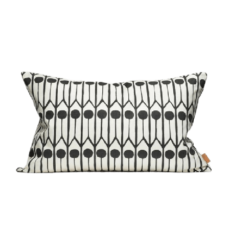 Littlephant Kuddfodral Feathers 60x40cm Vit/svart Kuddar Vit 40x60 cm