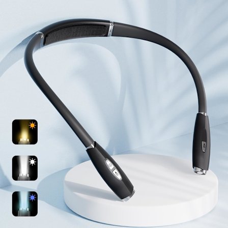 Halslæselampe, Genopladelig LED Boglampe til Læsning i Sengen, 3 Lysstyrkeindstillinger Halsboglamper, Natlampe, Bærbar Bøjbar Arm Halslampe