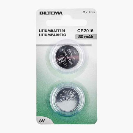 CR2016 Litiumbatteri 2 st.