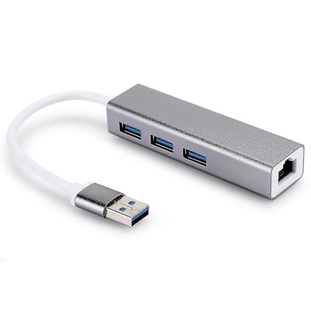 Alumiiniseos Langallinen Verkkokortti 100M Usb + 3.0 Hub-Sovitin Usb Rj45
