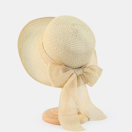 Dame Strand Sol Hatte Strå Rejse Foldbar Bred Sommer Uv Hat