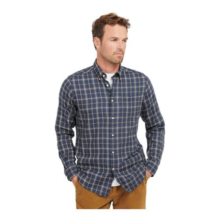 Barbour, Msh 5040 shirt Niebieski, Mężczyzna, Rozmiar: L