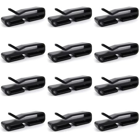 12-pack maskhållare, snowboardhjälmhållare, klämma (svart)