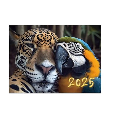 Krigergudinde 2025 Månefasekalender, 2025 Vægkaleender med 12 Måneder