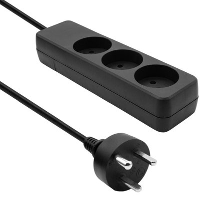 ProXtend Danish Power Strip 3-way 1M