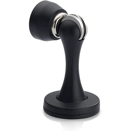 Magnetisk dörrstopp, svart dörrstopp, vägg- och golvmonterad magnet