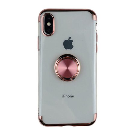 iPhone X/XS - Käytännöllinen silikonikotelo rengaspidikkeellä