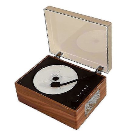 Bärbar Retro CD-spelare med Bluetooth 5.0, Uppladdningsbar, Stöder CD/BT/USB/AUX, 3.5mm Hörlursuttag