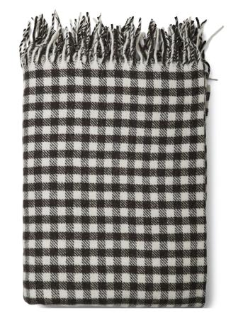 Gingham Throw 140X200 Cm Home Textiles Cushions & Blankets Blankets & Throws Black Compliments