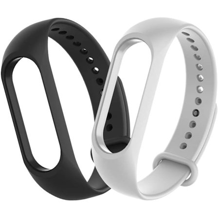 2-pack silikonrem kompatibel med Xiaomi Mi Band 3/4, justerbart färgglatt ersättningsarmband mjukt sportklockarmband