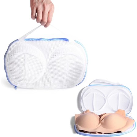 Blå - 2-pakning med vaskenet for vaskemaskin, beskyttende BH