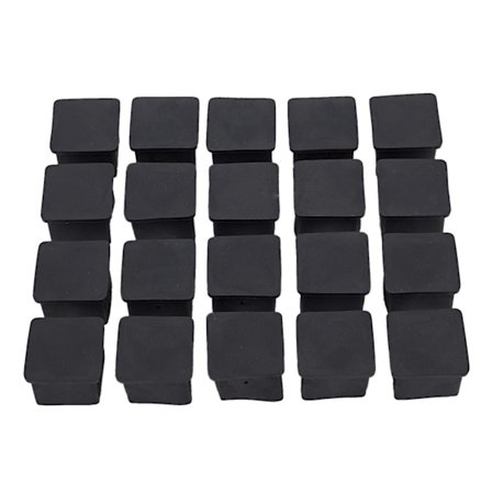 20 st fyrkantiga stolsbord benfot gummiskydd 25 mm x 25 mm