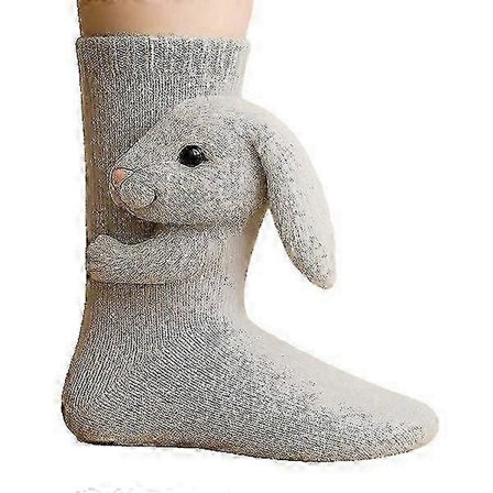 Hyggelige vintersokker til kvinder - Sjove julesokker med dyr med hjorte & kat