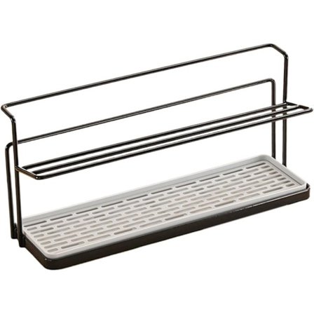 Kopholder, Køkkenkopopbevaring, 2-lags kop tørrestativ med aftørrings bakke til kaffekopper, mælkeflasker og glas_TF_TF