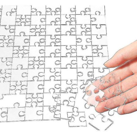 200 stk gjennomsiktig puslespill for gutter og jenter - morsomt, gjennomsiktig, tomt akrylpuslespill - leker - gjennomsiktig, enkelt puslespillspill