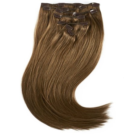 Rapunzel of Sweden Clip-on set 7 pieces 50 cm 5.0 Brown, Hår, Børster & Accessories, Hair Extensions