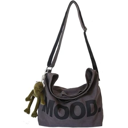 Canvas Messenger Vintage Veske Alt Emo Crossbody Veske Goth Punk Skuldervesker Harajuku Grunge Håndveske