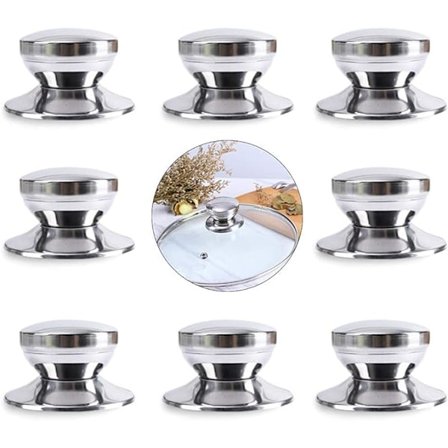 Håndtag i rustfrit stål til grydelåg, håndtag til grydelåg med skruer