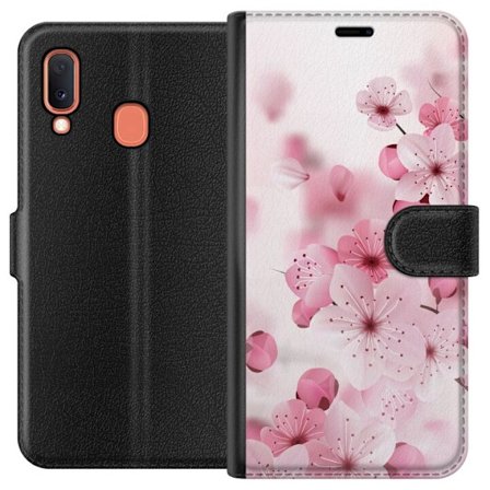 Yhteensopiva Lompakkokotelo Samsung Samsung Galaxy A20e Kirsikankukka