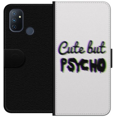 Kompatibel Tegnebogsetui til OnePlus Nord N100 Rainbow-farvet legetøjsfigur med et glad ansigt og farverige cirkler i en legesyg studieillustration