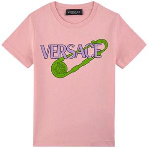 Kids - Versace English Rose Branded T-Shirt 4 Years - Tops - 4 years - Pink