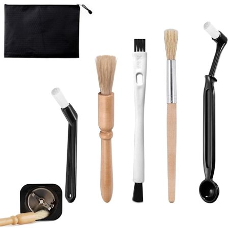 Gruppebørste - 5-delt sett - Barista tilbehør - Rengjøringsbørste - Enkel å bruke