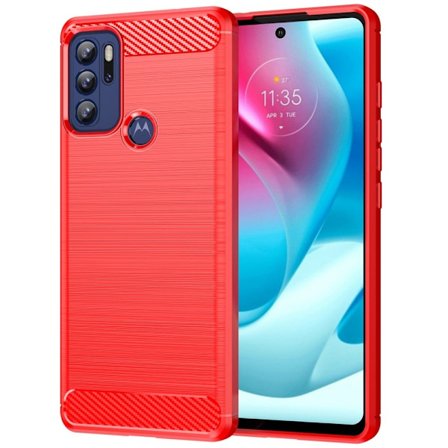 Carbon Flex Motorola Moto G60s / Motorola Moto G60 skal - Röd