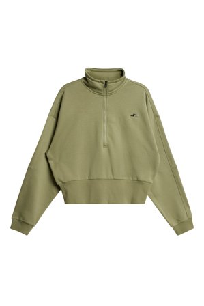 J.Lindeberg - Lucia Zip Mock Neck - Grön - Kvinna - L
