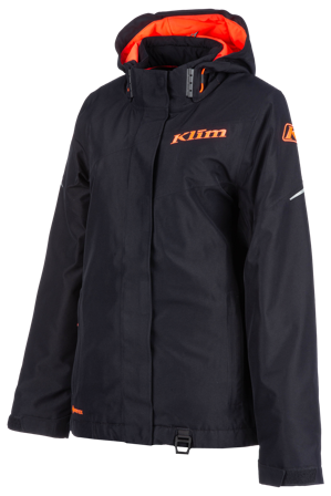 Motocyklová Bunda Klim Allure Snow Dámská Černá/Ohnivý korál M