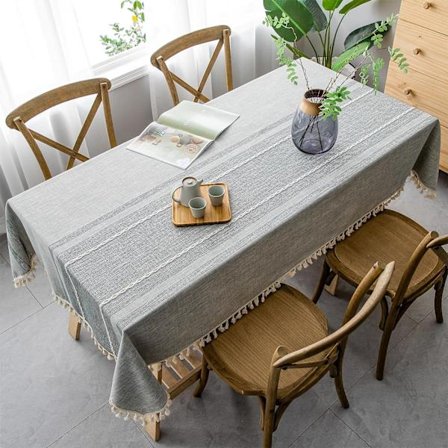 Rektangulært bomulls- og linduk, gjenbrukbar, vaskbar, rynkebestandig