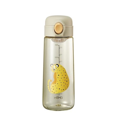 Flickor söta djur plastkopp med te galler student pop-up lock lock rosa 450ml)