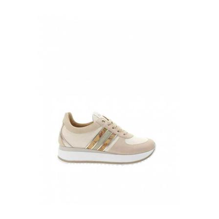 Alviero Martini 1a Classe Sneakers Donna in Similpelle e Tessuto , Beige , Dames , Maat: 39 EU