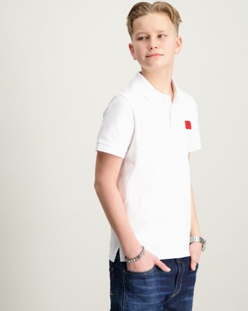HUGO SHORT SLEEVE POLO Wit Polo-/rugbyshirts Jongens - Kids Brand Store