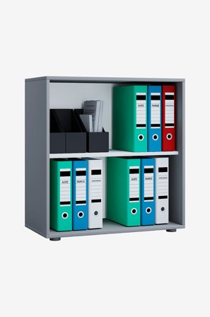 VCM - Kontorskab Lona L uden døre - Grå - Hylder & opbevaring - Fra Homeroom