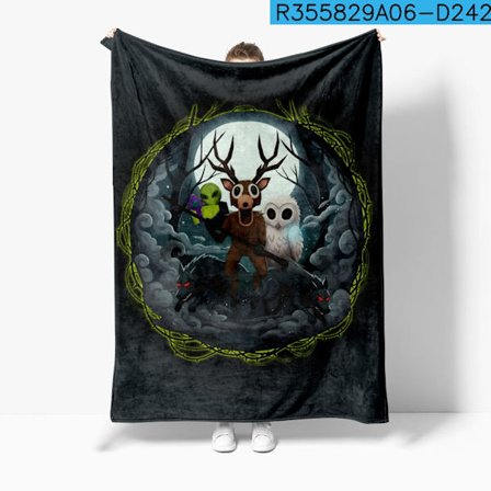 99 Nights in the Forest Flanellfilt | Mjukt Tryckt Plyschfilt | Mysig Filt för Tupplurar *M modell*L (125x200cm)