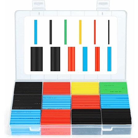 Varmekrympeslange, 560 stk. 2:1 Varmekrympeslange, Elektrisk Isolering