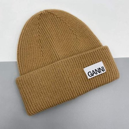 Strikket Ganni Vinter Varm Lue Mansjettknapper Strikket Stretch Beanie Lue av for Menn og Kvinner