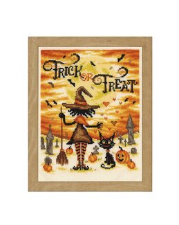 Broderikit Tavla Trick or Treat - Vervaco
