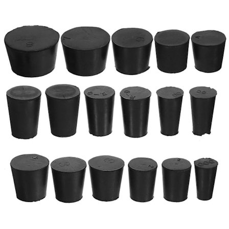 21 stk. gummipropper gummiprop Testrør Kolbe Prop Gummiforseglingsprop