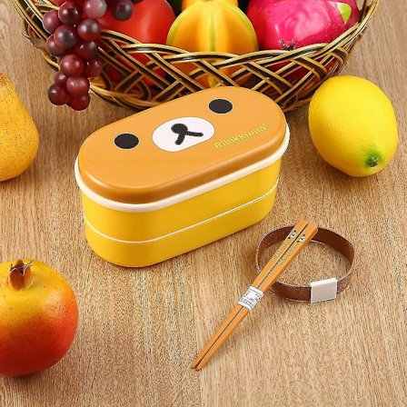 Dobbellags spisepinner lunsjboks med høy varmebestandighet