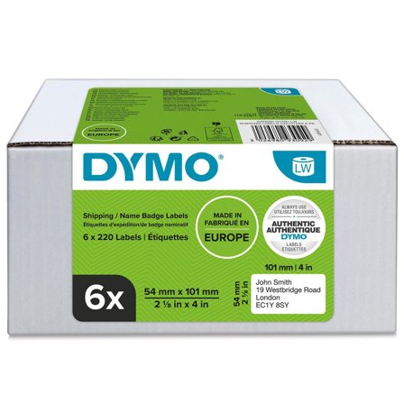 DYMO Etikett LW 101x54mm 1320/fp - Lyreco - Kontorsmaskiner - Etikettskrivare och etiketter - Etiketter - Dymo