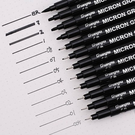 Bläkpenna artist penna sort 12 stk/ etui