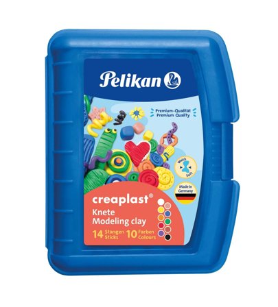 PELIKAN Kinderknete Creaplast 10 Farben im blauen Etui, 240g